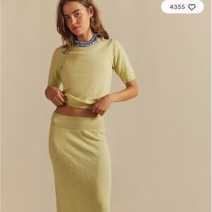 Isabella Cotton-Linen Skirt Set